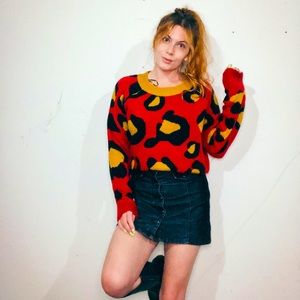 Funky cheetah sweater
